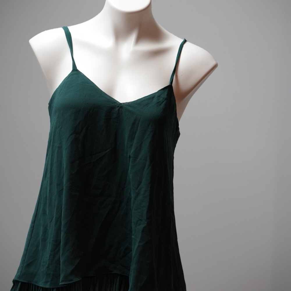 White House Black Market Dark Green Camisole